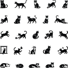 Cat Silhouettes High Quality Collection