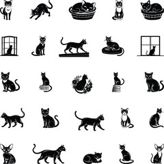 Cat Silhouette High Quality Collection