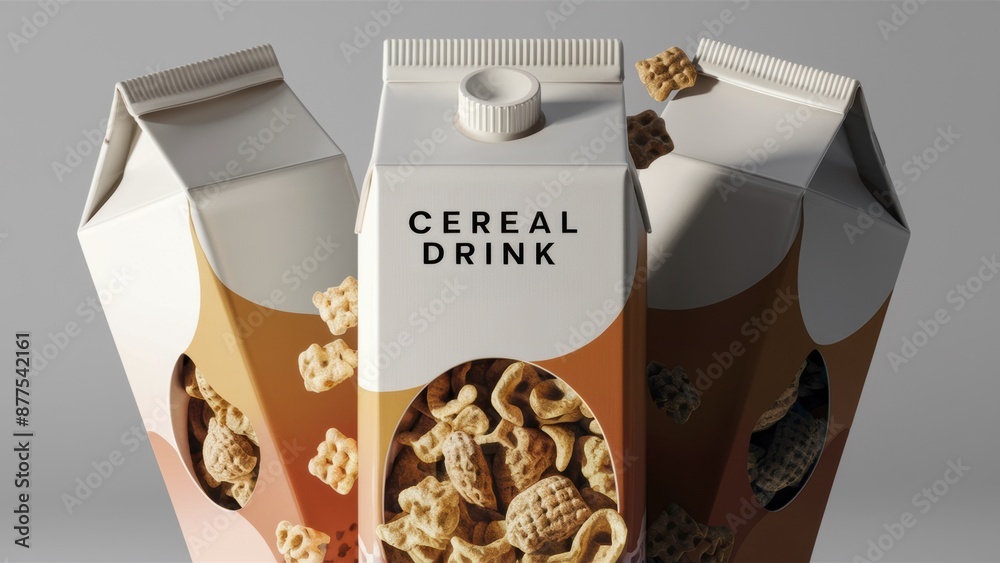 Wall mural A box of cereal drink with a picture on it, AI