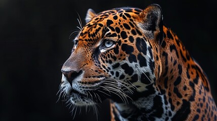 Obraz premium Jaguar on a black background