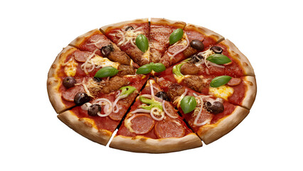 pizza isolated on a transparent background