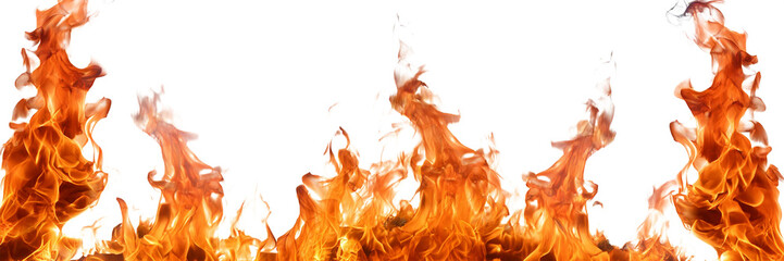 Red and orange flames along the bottom boarder of the image with a transparent background
