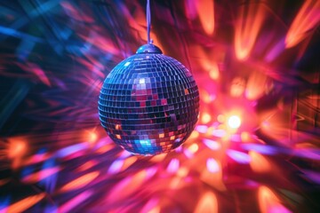 Obraz premium A nostalgic poster with a 70s disco theme 