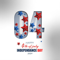 Fototapeta premium 4th of july independence