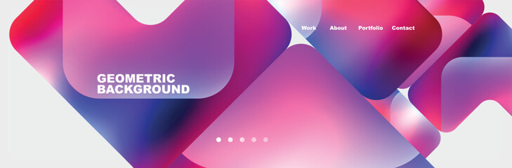 Square internet web page design template. Vector Illustration For Wallpaper, Banner, Background, Card, Book Illustration, landing page