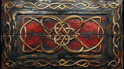 celtic wood art, elaborate celtic designs on wood with room for text, a classic backdrop suitable for a variety of purposes