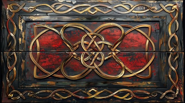 celtic wood art, elaborate celtic designs on wood with room for text, a classic backdrop suitable for a variety of purposes