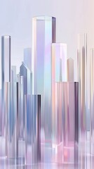 Obraz premium A line graph with glowing gold lines rises above a blurry cityscape at night