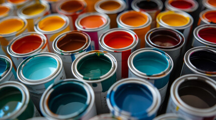 Paint Tubes: Arranged neatly in various colors, showcasing their vibrant hues.
