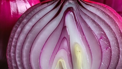 Fototapeta premium chopped red onion tropea collected on wooden table , generated by AI. High quality photo