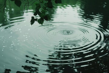 A soothing, minimalist video of a rippling pond 