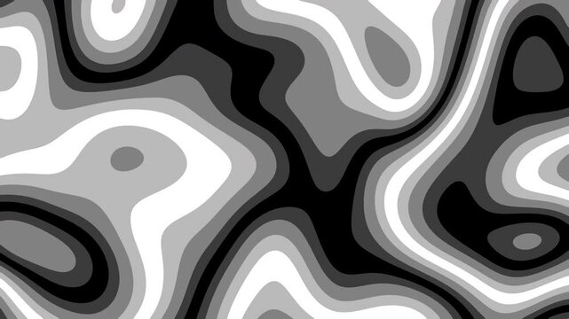 Retro Wave Background Loop 4K 15secs / Greyscale Colors