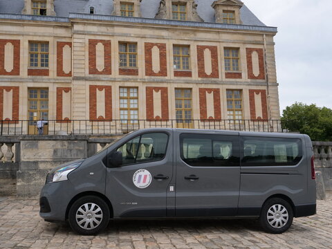 A car of the french military army to prevent any terrorist attack. Versailles, France, July 8, 2024.