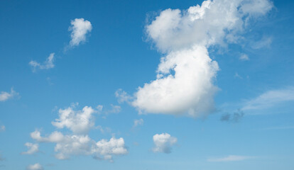 White clouds in the sky