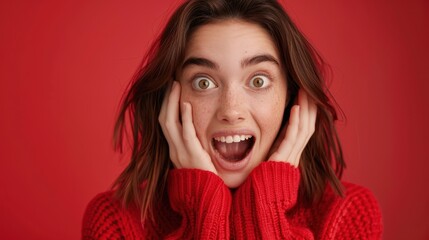 The Excited Young Woman