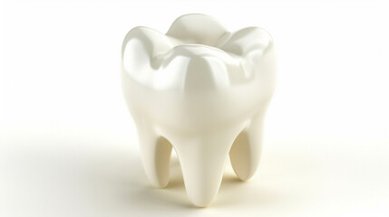 white tooth on white background