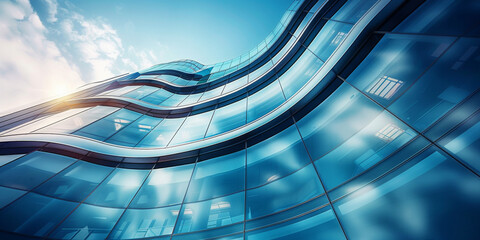 Low angle view of futuristic architecture Skyscraper