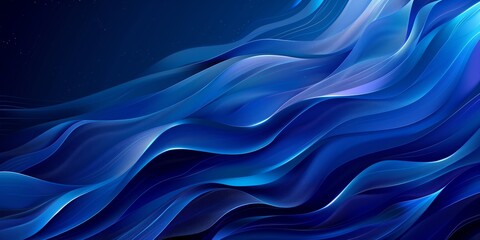 Obraz premium Abstract background with wavy elements and dynamic style in dark blue tones.