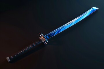 close up of a katana knife