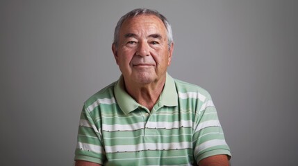 Obraz premium The elderly man in stripes