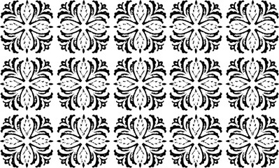 Rough texture. Broken plaster wall effect. Grunge worn damask pattern design. Distressed fabric texture. Overlay texture design. Vector illustration. Eps10.