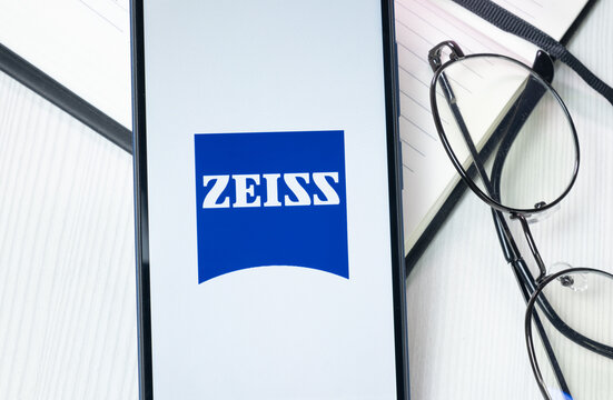New York, USA - 30 June 2024: Zeiss Logo or Icon on Phone Screen