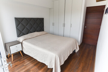 Apartment room with built-in Closet