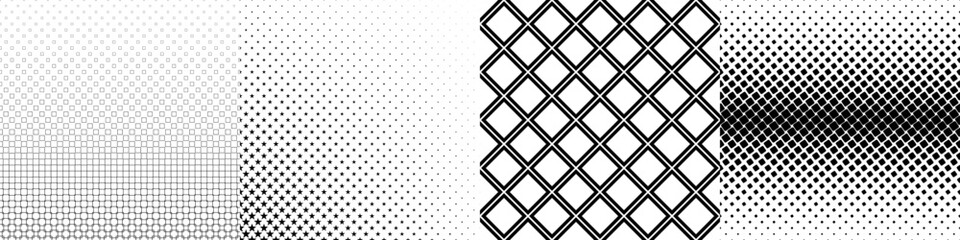 Monochrome geometrical pattern collection
