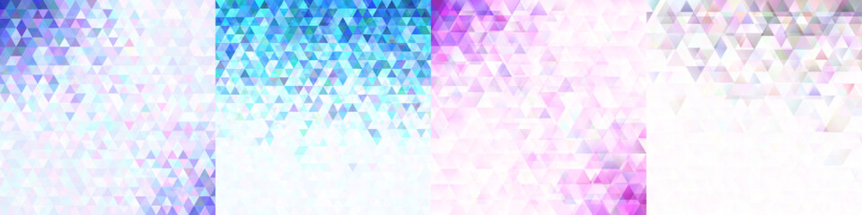 Abstract triangle polygon backgrounds with opacity