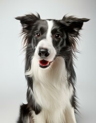 Fototapeta premium Border collie on a white background