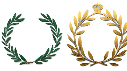 Naklejka premium gold laurel wreath