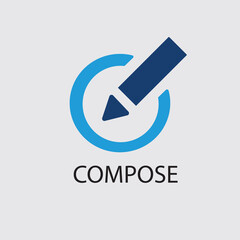 compose icon from user interface collection. Thin linear compose, note, paper outline icon isolated on white background. Line vector compose sign, symbol for web and mobile