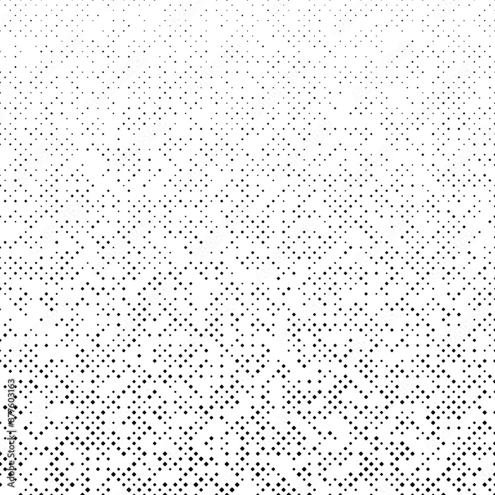 Poster Random geometrical diagonal square pattern background design - black and white abstract vector graphic with squares