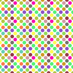 Colorful seamless geometrical circle pattern background - abstract vector illustration from circles