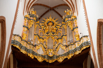 The Musical Pipes of a Traditional Church Organ