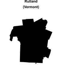 Rutland County (Vermont) blank outline map
