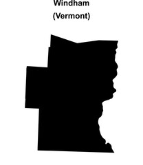 Windham County (Vermont) blank outline map