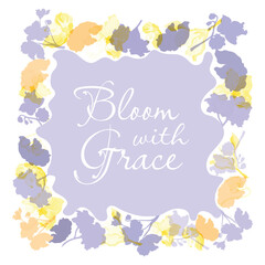 Isolated frame with the house plants in full bloom