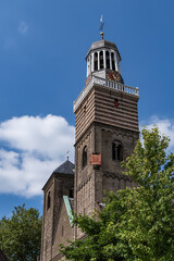 Naklejka premium St Nicholas' Church (Nicolaikerk) is a medieval parish church from the 12th century that was reconstructed in the 15th century into a gothic church. Utrecht, the Netherlands.