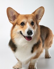 Welsh Corgi standing on a white background