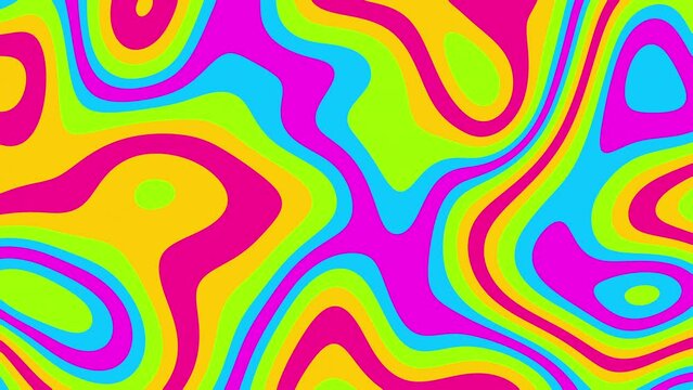 Retro Wave Background Loop 4K 15secs / Neon Colors
