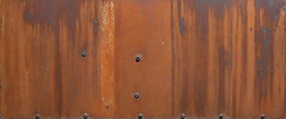 Fototapeta premium Texture of aged, rusty steel in a grimy, rustic banner panorama