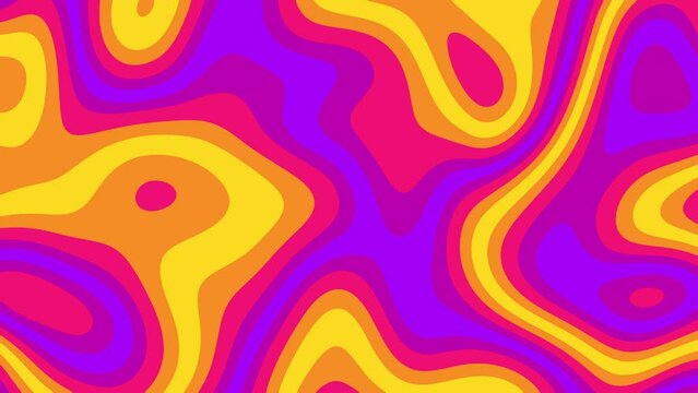 Retro Wave Background Loop 4K 15secs / Sunset Colors