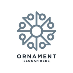 Fototapeta premium Vector ornament line art logo design