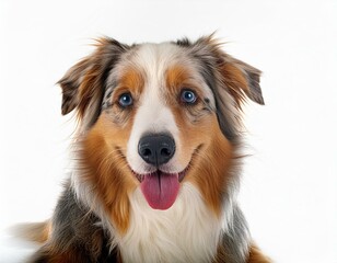 Australian Shepherd on a white background