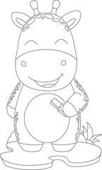 Giraffe Chocolate bar Animal Vector Graphic Art Illustration