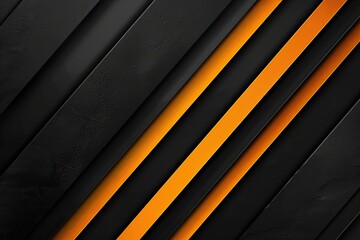 Obraz premium Minimalistic black and orange abstract background with clean lines