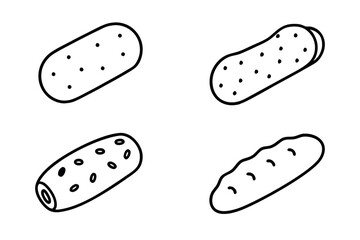 Biscotti line art beautiful design drawing hand illustration