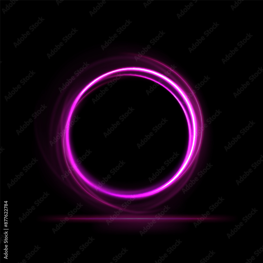 Poster glowing spiral. abstract neon color glowing lines background. the energy flow tunnel. shine round fr