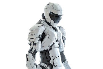 Fototapeta premium Advanced Exoskeleton Technology Illustration with Solid Background